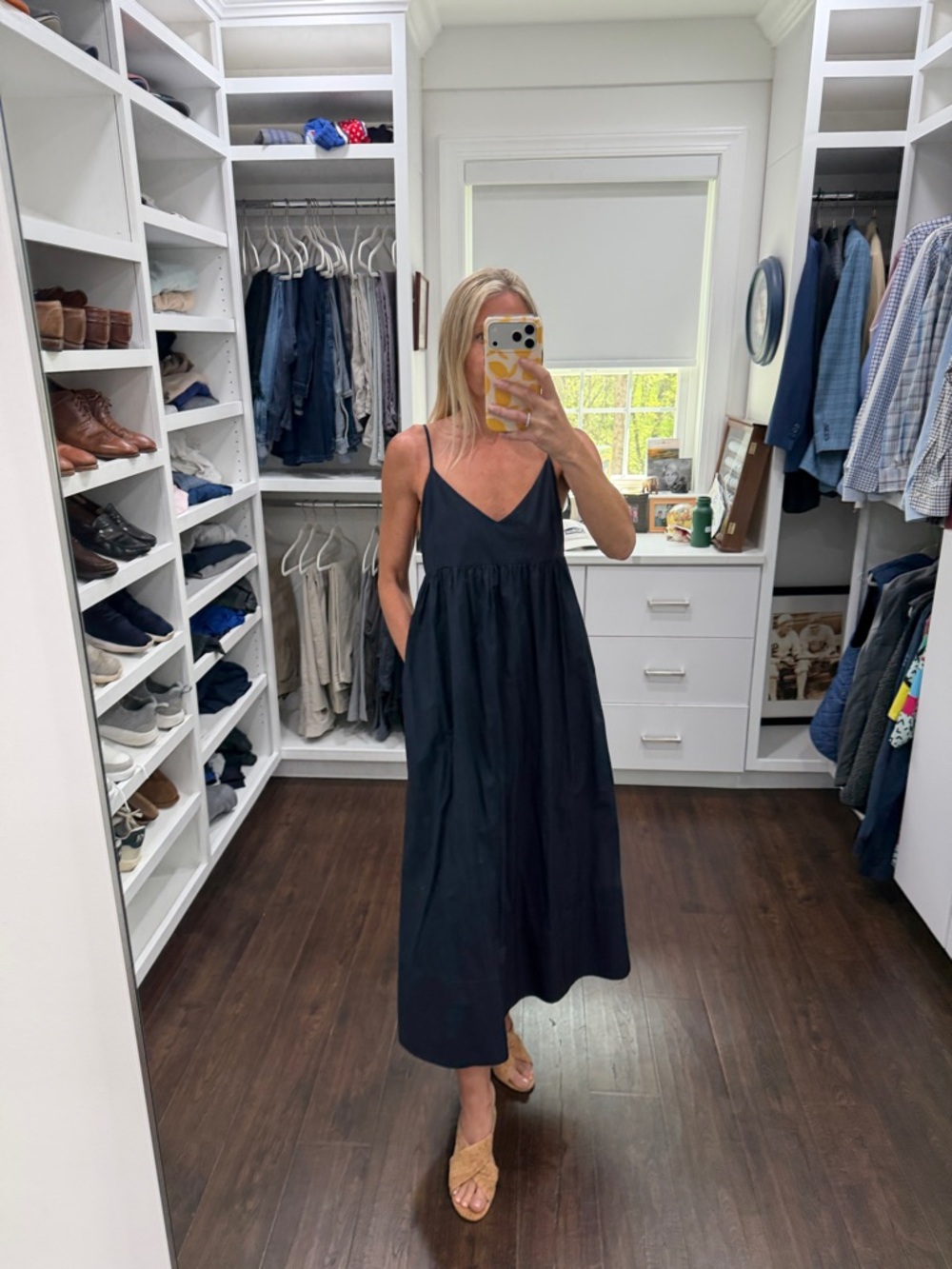 Jenni Kayne XS Navy Spaghetti-Strap Maxi Dress